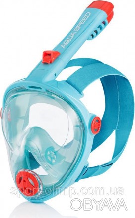 Повнолицьова маска для плавання Aqua Speed SPECTRA 2.0 бірюзовий Дитячий L (5908. . фото 1