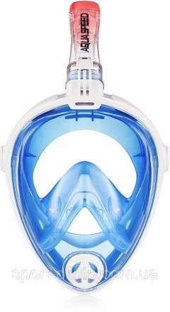Повнолицьова маска для плавання і снорклінга Aqua Speed SPECTRA 2.0 синій розмір. . фото 3