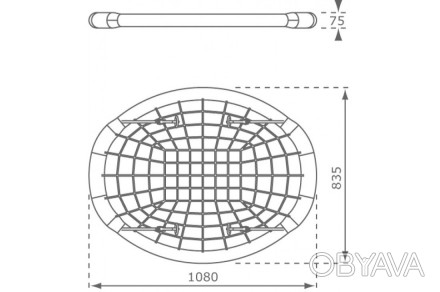 Детские качели овал Elips WCG 108 х 83 см Black Green
 Качели гнездо Elips WCG с. . фото 1