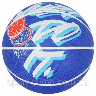 Мяч баскетбольный Nike EVERYDAY PLAYGROUND 8P GRAPHIC DEFLATED синий, белый size. . фото 2