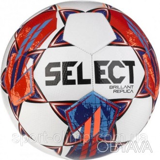 М'яч футбольний Select BRILLANT REPLICA v23 біло-червоний розмір 4 099386-25. . фото 1