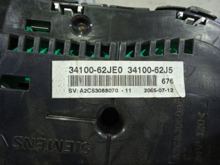 В наявност панель приборов 3410072KE0 Suzuki Swift 2005-2011 з доставкою по всй . . фото 3