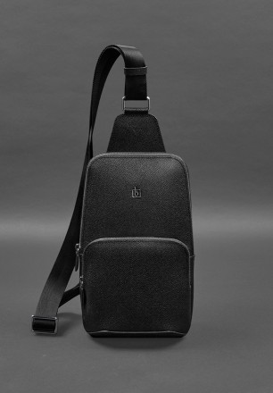 Шкіряний чоловічий рюкзак (сумка-слінг) на одне плече відмінно доповнить повсякд. . фото 2