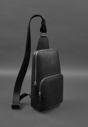 Шкіряний чоловічий рюкзак (сумка-слінг) на одне плече відмінно доповнить повсякд. . фото 3