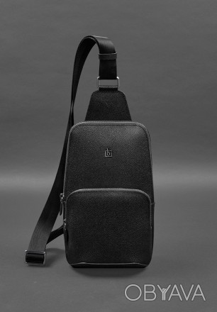 Шкіряний чоловічий рюкзак (сумка-слінг) на одне плече відмінно доповнить повсякд. . фото 1