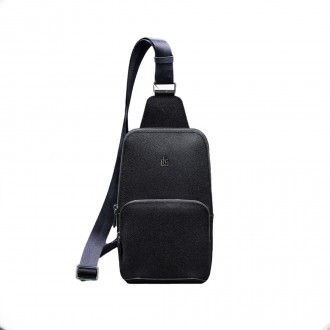 Шкіряний чоловічий рюкзак (сумка-слінг) на одне плече відмінно доповнить повсякд. . фото 10