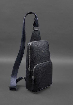 Шкіряний чоловічий рюкзак (сумка-слінг) на одне плече відмінно доповнить повсякд. . фото 3