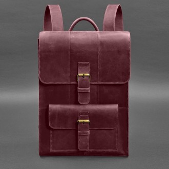 Шкіряний міський рюкзак у простому та позачасовому дизайні. Він зручний, місткий. . фото 5