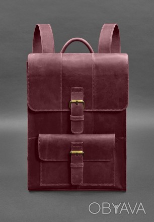 Шкіряний міський рюкзак у простому та позачасовому дизайні. Він зручний, місткий. . фото 1