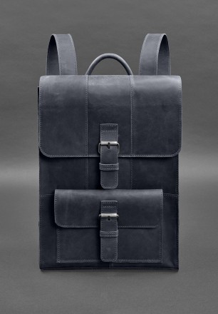 Шкіряний міський рюкзак у простому та позачасовому дизайні. Він зручний, місткий. . фото 2