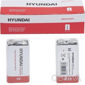 ![CDATA[Батарейка Hyundai 6F22 9V (крона). У упаковці 10 шт.]]>. . фото 1