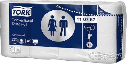 Туалетная бумага в рулонах Tork 110767 имеет привлекательный внешний вид (белизн. . фото 1