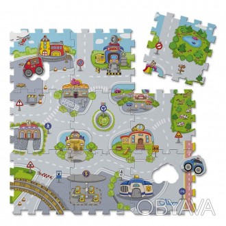 
Коврик-мозаика Chicco "Город" для веселых и развивающих игр. 
Особенности:
	ков. . фото 1