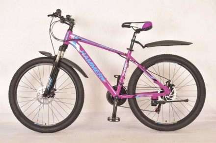 Горный спортивный подростковый велосипед S200 HAMMER фиолетовый 24 дюймов
 
 Сти. . фото 5