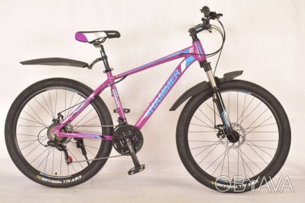 Горный спортивный подростковый велосипед S200 HAMMER фиолетовый 24 дюймов
 
 Сти. . фото 1