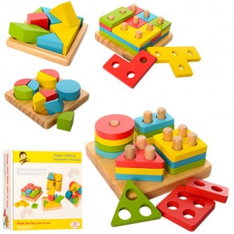 Деревянная игрушка Геометрика MD-1191. Харьков. фото 1