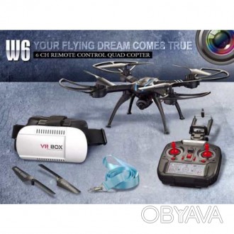 Квадрокоптер с 3D очками W6VR Квадрокоптер с 3D очками W6VR сочетает в себе стил. . фото 1