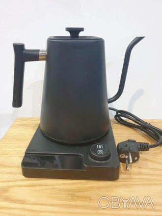Электрический чайник c тонким носиком для приготовления кофе с терморегулятором,. . фото 1
