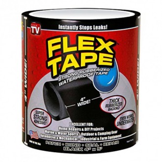  
 Flex Tape может мгновенно заклеивать, связывать, уплотнять и ремонтировать. Э. . фото 3