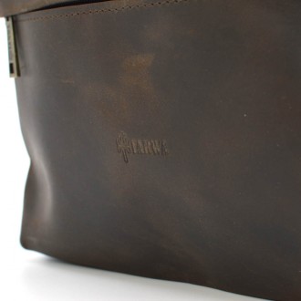 Мужcкой рюкзак кожа и канвас хакки для ноутбука TARWA RHc-7273-3md на два отделе. . фото 8