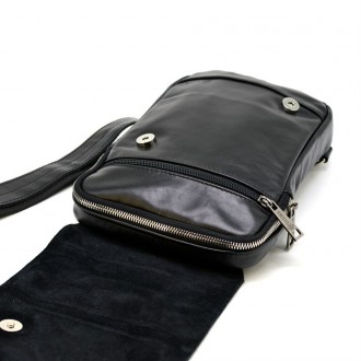 ​Мини-рюкзак мужской на одну шлейку GA-6403-4lx TARWA​, из натуральной телячьей . . фото 9