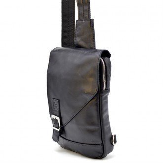 ​Мини-рюкзак мужской на одну шлейку GA-6403-4lx TARWA​, из натуральной телячьей . . фото 2