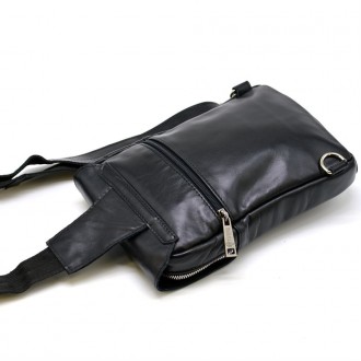 ​Мини-рюкзак мужской на одну шлейку GA-6403-4lx TARWA​, из натуральной телячьей . . фото 8