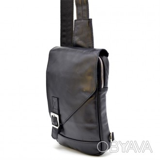 ​Мини-рюкзак мужской на одну шлейку GA-6403-4lx TARWA​, из натуральной телячьей . . фото 1