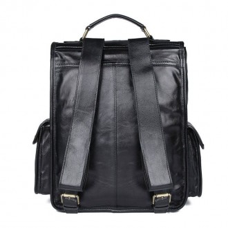 Кожаный рюкзак на каждый день JD7283A бренд John McDee качественный и практичный. . фото 4