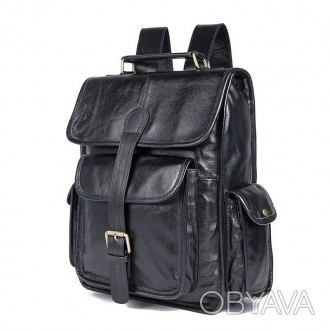 Кожаный рюкзак на каждый день JD7283A бренд John McDee качественный и практичный. . фото 1