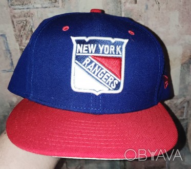 Бейсболка, snapback New Era NHL New York Rangers, 100%-cotton, размер регулирует. . фото 1