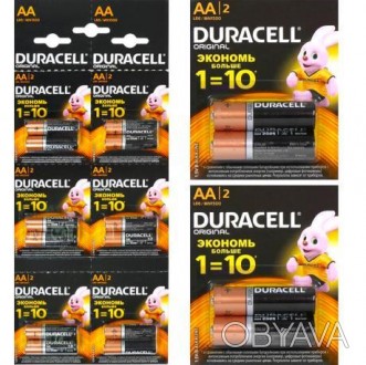 ![CDATA[Батарейки пальчикові Duracell LR6 АА, 1,5V alkaline. На блістері 20 (10х. . фото 1