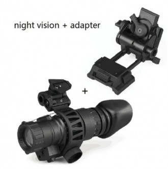 Тактический монокуляр ночного видения Night Vision PVS-14 с адаптером на шлем L4. . фото 4