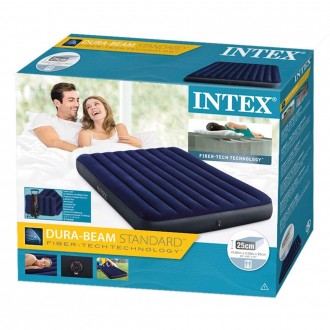Матрас надувной Intex 64765 простой и комфортный в использовании. Сдержанный диз. . фото 5