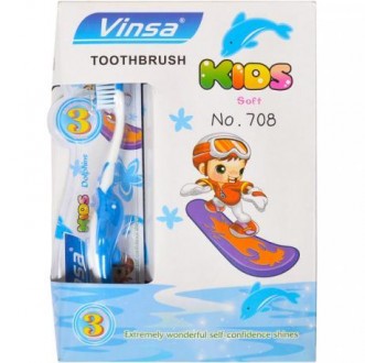 Зубні щітки дитячі "Vinsa Soft"дельфин, з 3-х років 708. . фото 3 ![CDATA[Пластикові гігієнічні дитячі зубні щітки "Vinsa Soft" з синтетичною одно. . фото 3