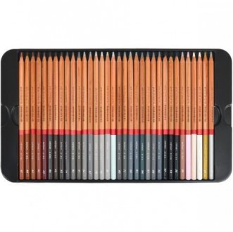 ![CDATA[Набір кольорових художніх олівців "Renoir Fine Art" в металевій коробці.. . фото 6