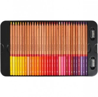 ![CDATA[Набір кольорових художніх олівців "Renoir Fine Art" в металевій коробці.. . фото 4
