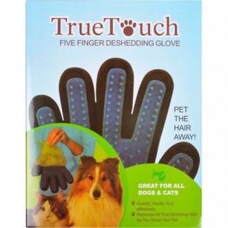 ![CDATA[Масажна щітка - рукавичка True Touch призначена для відходу за шерстю ви. . фото 4