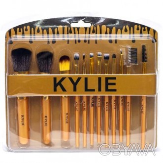 ![CDATA[Набір пензликів для макіяжу Kylie 12 штук - стильний і вишуканий набір д. . фото 1