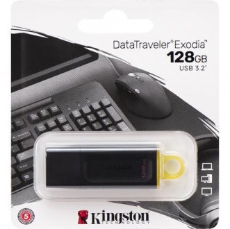 Флешка Kingston USB 128Gb DT Exodia Black/Yellow USB 3.2 309928. Одеса. фото 1 Флешка Kingston USB 128Gb DT Exodia Black/Yellow USB 3.2 309928. Одеса. фото 1