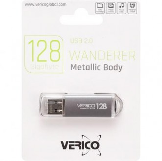 Флешка Verico USB 128Gb Wanderer Gray 600807. Одеса. фото 1 Флешка Verico USB 128Gb Wanderer Gray 600807. Одеса. фото 1
