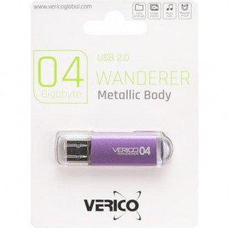 Флешка Verico USB 4Gb Wanderer Purple 600524. Одеса. фото 1 Флешка Verico USB 4Gb Wanderer Purple 600524. Одеса. фото 1