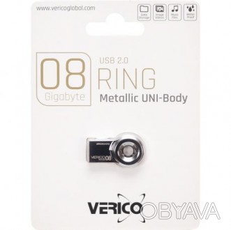 ![CDATA[Флешка Verico USB 8Gb Ring Silver]]>. . фото 1