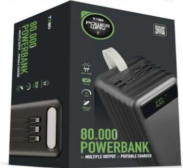 Характеристики Powerbank 80000mAh PowerWay TX-80 Тип зарядного устройства: Повер. . фото 3