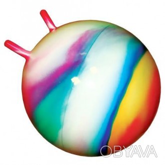 ![CDATA[Іграшка дитяча "М'яч для фітнесу (С-Р) "BAMSIC" з ріжками диам 45, вага . . фото 1