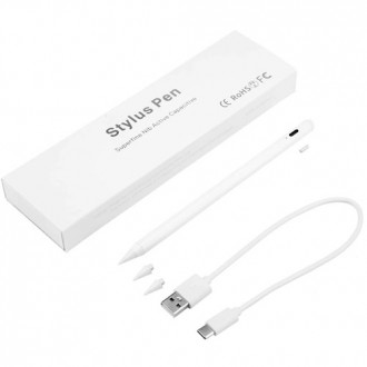 Стилус активный для Apple iPad Bluetooth Type-C, 2 наконечника и чехол. Киев. фото 1 Стилус активный для Apple iPad Bluetooth Type-C, 2 наконечника и чехол. Киев. фото 1