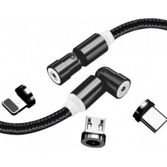 Тип - кабель; тип Вход - USB 2.0; тип Выход - micro USB; Lightning; USB Type-C; . . фото 3