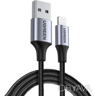 Тип - кабель; тип Вход - USB 2.0; тип Выход - Lightning; длина - 2 м; Цвет - чер. . фото 1