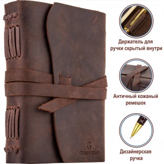 Элегантный кожаный блокнот - великолепная идея для подарка дорогому человеку, на. . фото 3