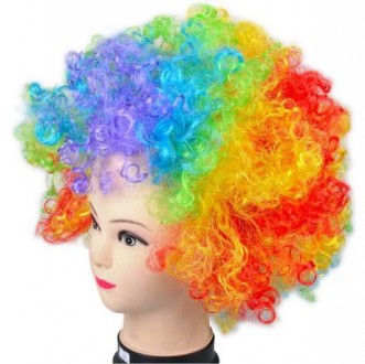 ![CDATA[Яскравий, красивий, кольоровий перуку для клоуна. Відмінний атрибут для . . фото 6